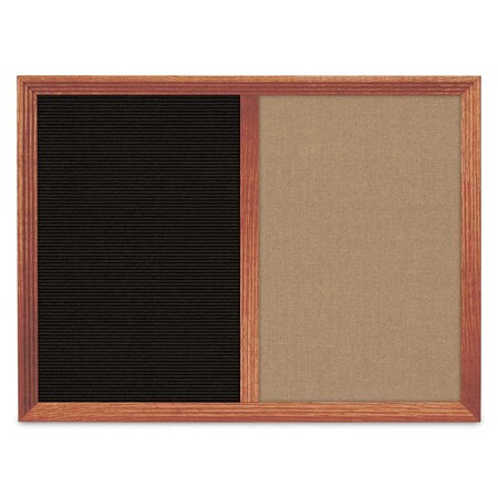 United Visual Products Enclosed Corkboard, 1 Door, 18"x24", 4" Fra UV3421-BLACK-ULTMAR